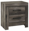 Kurkunde Gray Two Drawer Night Stand