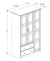 Mani White Wardrobe with 7 Shelves