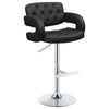 Kasari Black 29 Inch Adjustable Bar Stool