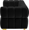 Masewadi Black Velvet 2pc Living Room Set