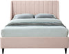 Nivachiwadi Pink Velvet Queen Bed