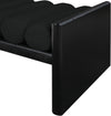 Aurnal Black Fabric Bench