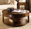 Paijarwadi Rich Mahogany Round 3pc Coffee Table Set