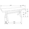 Bhadagaon Dining Knotty Nutmeg X Legs Bench