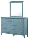 Panore Teal Dresser and Mirror