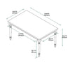 Kalamwadi Teal Blue Rectangle Dining Table