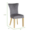 Chimane 2 Gray Gold Leg Dining Chairs