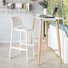 Bubnal 2 White Stackable Bar Stools