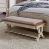 Bhativade Antique White Bed Bench