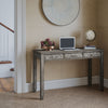 Lolane Platinum Chevron 3 Drawer USB Charging Desk