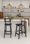 Hirawade 3 Black Counter Stools