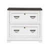 Jainyal Wirebrushed White Bunching Lateral File Cabinet