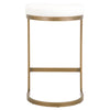 Maladewadi Peyton Pearl Brushed Gold Counter Height Stool