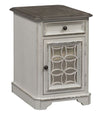 Asalaj Antique White Chair Side Table