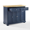 Basarge Natural Navy Kitchen Island