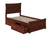 Purity Walnut Twin Bed with Matching Foot Board and 2 Urban Drawers