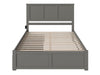Kolindre Grey Queen Bed with Flat Panel Foot Board and 2 Urban Drawers