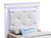 Kumari White Pearl 2pc Bedroom Set With Twin Bed