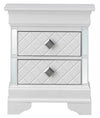 Kumari White Pearl 2pc Bedroom Set With Twin Bed