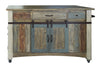 Amboli Antique 3 Drawer Kitchen Island