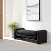 Jarali Black Fabric Cushion Bench