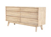 Jadhavwadi Light Brown Grey 6 Drawer Dresser