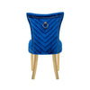 Chimane 2 Blue Gold Leg Dining Chairs