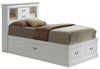 Ghungur White Twin Bookcase Storage Bed