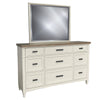 Kaneriwadi White 9 Drawers Dresser