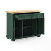 Basarge Emerald Green Kitchen Island Cart