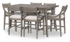 Manavle Ash Brown 7pc Counter Height Pub Set