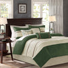 Akurle Green Queen 7pc Comforter Set