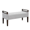 Kanadi Light Grey Upholstered Accent Bench