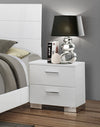 White 2pc King Platform Bedroom Set
