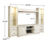 Nagaon Whitewash 4pc Entertainment Center