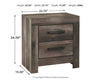 Kurkunde Gray Two Drawer Night Stand