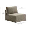 Jotewadi Taupe Armless Chair