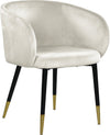 Navaraswadi Cream Velvet Dining Chair