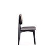 Hirawade 4 Black Nature Cane Square Dining Chairs