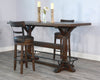 Alas Dark Brown 3pc Pub Table Set