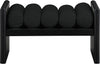 Aurnal Black Fabric Bench