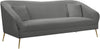 Kurtanwadi Grey Velvet 2pc Living Room Set