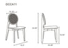 Hirawade 2 Black Nature Cane Round Dining Chairs