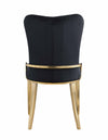 Brushed Gold Black 5pc Dining Room Set