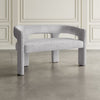 Mhalasvade Grey Upholstered Sculpture Bench