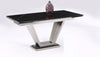 Black V Shaped Pedestal Base 5pc Dining Room Set