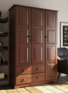 Mani Mocha Wardrobe with 7 Shelves