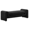 Jarali Black Fabric Cushion Bench