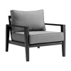 Malwadi Black Dark Grey 4pc Outdoor Seating Set