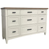 Kaneriwadi White 9 Drawers Dresser